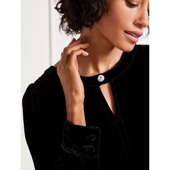 Talbots EFFORTLESS black VELVET TOP blouse size 2X NWT - Picture 2 of 12